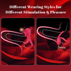 Vibrating Cock Ring with Rose Clitoral Stimulator, Pleasure Penis Ring Vibrator Couples Adult Sex Toys for Men Women, 7 Vibrations Male Couple Sex Toy