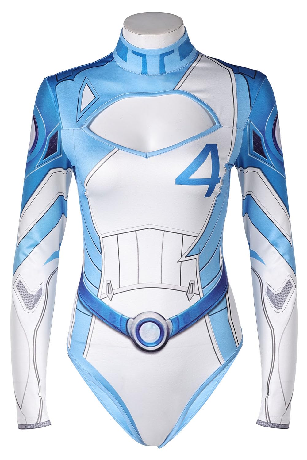 cultofmoon Invisible Woman Cosplay Costume Sue Storm Outfits Blue Swimsuit Women Superhero Jumpsuit Halloween Carnival Suit