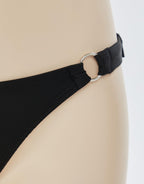 MEOWCOS Black and Green Buckle Decoration Two-Piece Swimsuit