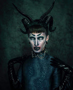 Qhome Gothic Antelope Sheep Horn Hoop Headband Forest Animal Aries Exhibition Cosplay Deluxe Costume Horns