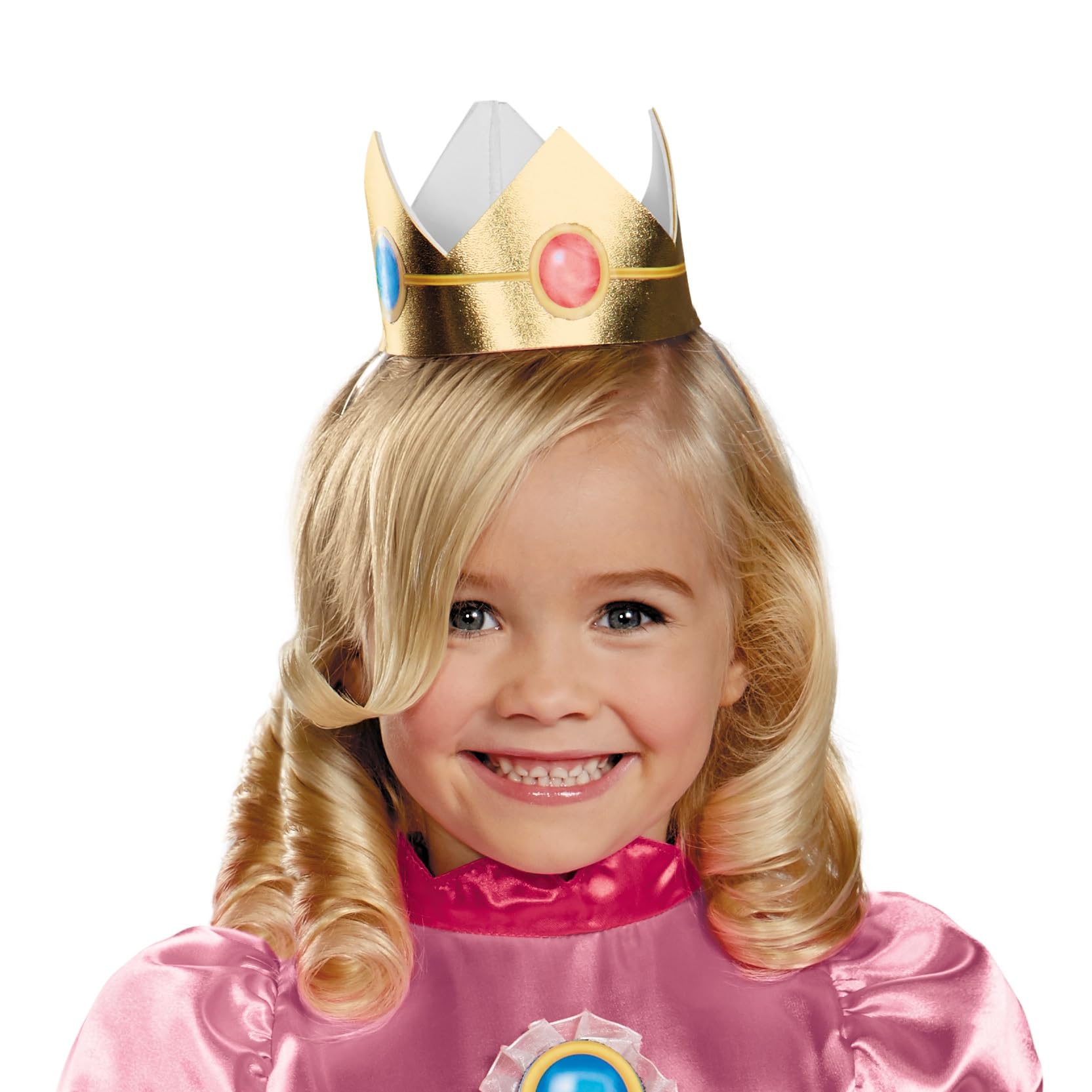 Disguise Nintendo Super Mario Brothers Princess Peach Girls Toddler Costume, Medium/3T-4T