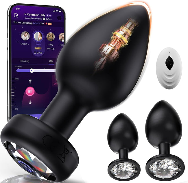 Anal Plug Vibrating Butt Plug, Adult Sex Toys 3PCS Silicone Anal Plugs, Anal Sex Toys with Remote Control 10 Vibrating Vibrator for Men, Anal Toys Adult Sex Toy & Games Prostate Massager Hover Image