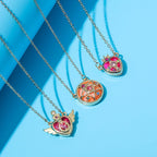 POYAMUSE Anime Guardian Star Pendant Necklace for Women Tsukino Usagi Cosplay Jewelry-heart