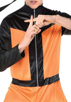Party City Naruto Costume for Adults, Standard Size, Includes Black and Orange Zip Jumpsuit, Holster, and Headpiece
