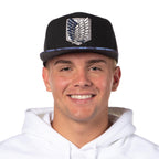 Attack on Titan Sublimated Brim Embroidered Regiment Shield Adjustable Snapback Hat Cap Adult OSFM Multicolored