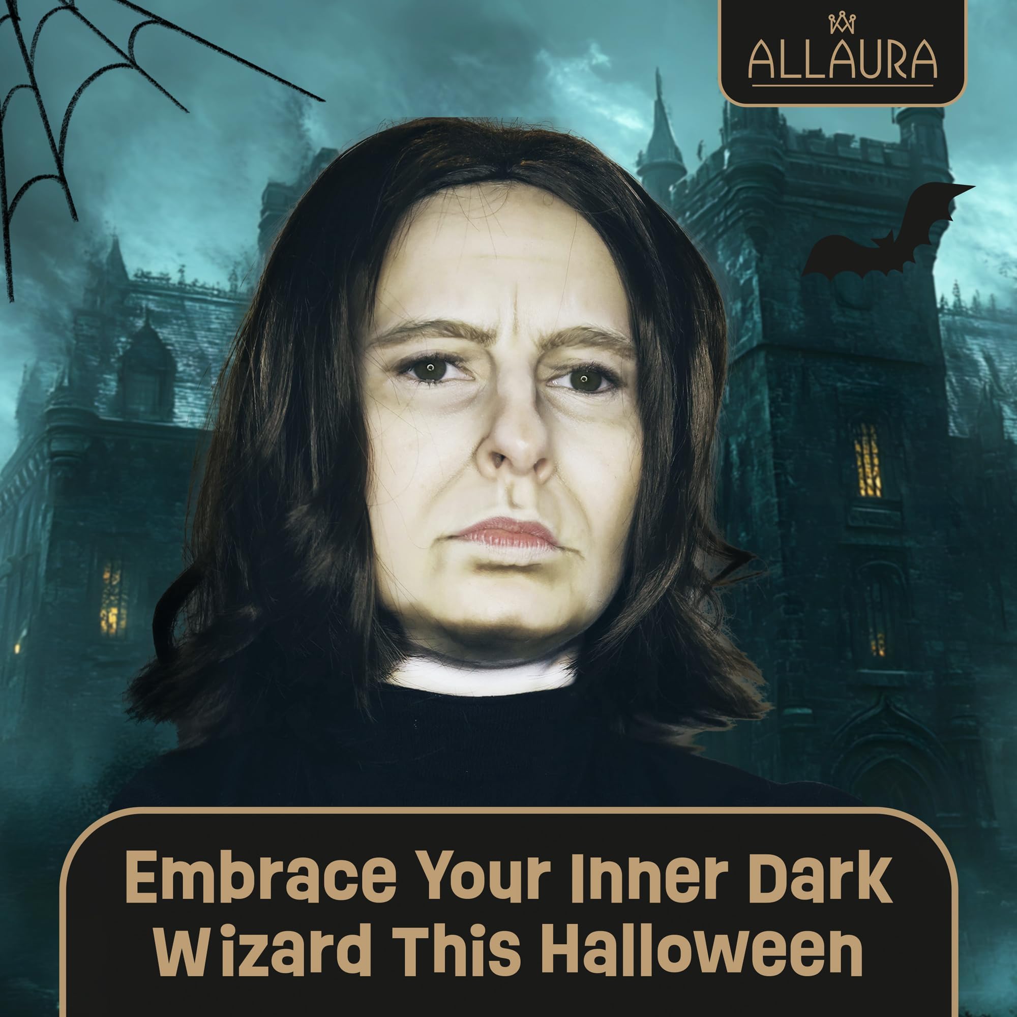 ALLAURA Compatible with Sonny Bono Wig – 60s 70s Men’s Short Brown Wig + Mustache for Hippie, Singer, TV Star, Cop, Detective Costumes – Liberty Duo, Limu & Doug, Uncle Rico, Retro Halloween Outfit