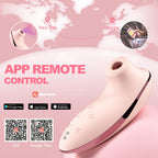 Sucking Vibrator Adult Sex Toys - Heating Pulse Pure Sucker APP Remote Clitoral Vibrator with 5 * 5 Suction, Clitoris Nipple Stimulator Waterproof Rose Sex Toys for Women Female Couples Pleasure