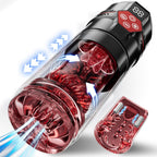 Mrgras Male Masturbator Penis Pump - Male Sex Toys for Men with Upgrade 12 S Vacuum Pump & 7 Thrusting Rotating Vibrating Sucking Licking LCD Adult Toys Mens Sex Toys Pocket Pussy Pumps & Enlargers