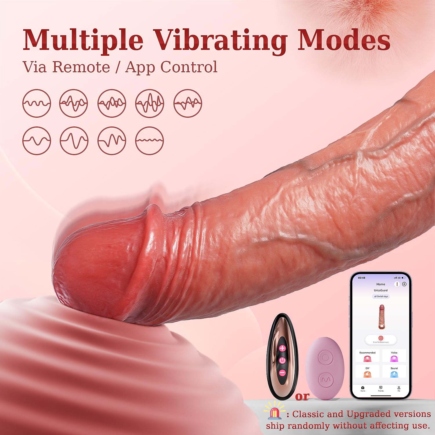 Penis Sleeve Cock Sleeve Vibrator - FYSHAVO 5IN1 Realistic Adult Male Sex Toys for Men Penis Extender Vibrating Cock Ring, Smart App & Remote Control, Elastic Penis Ring to Enlarge for Men Couples