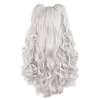TSNOMORE White Pigtail Wig for Women Synthetic Long Curly Cosplay Wig Halloween Costume Party Cosplay Wig (Color-10)