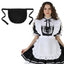 APLZGMG 2 Pcs Waist Apron Set, Half Apron for Maid Cosplay Halloween Costumes Dress Accessory, Maid Aprons for Kitchen Restaurant Coffee Cooking, Black and White Aprons for Women and Girls