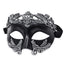 MYSEUNI Silver Masquerade Mask for Men - Greek Roman Venetian Half Face Mask for Mardi Gras Costumes Prom Halloween Masked Ball Cosplay Party