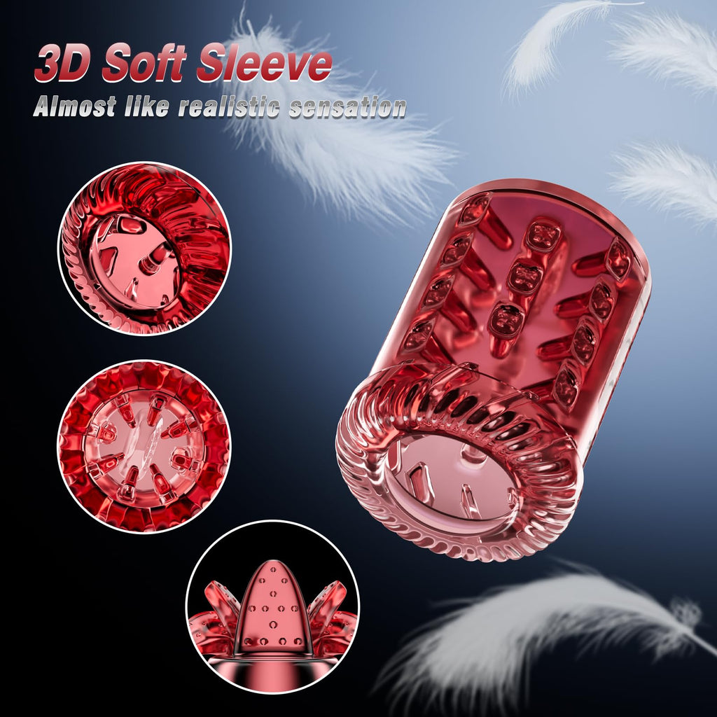 Mrgras Male Masturbator Penis Pump - Male Sex Toys for Men with Upgrade 12 S Vacuum Pump & 7 Thrusting Rotating Vibrating Sucking Licking LCD Adult Toys Mens Sex Toys Pocket Pussy Pumps & Enlargers