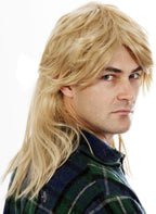 ALLAURA Compatible with Sonny Bono Wig – 60s 70s Men’s Short Brown Wig + Mustache for Hippie, Singer, TV Star, Cop, Detective Costumes – Liberty Duo, Limu & Doug, Uncle Rico, Retro Halloween Outfit