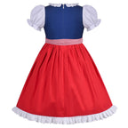 Girls Dress Maid Lace Apron German Dirndl Bavarian Oktoberfest Size 3 Red