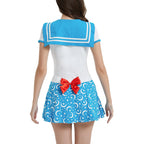 kiligspace Cotton Romper Onesie Pajamas Bodysuit Button Crotch Romper-Sailor Moon Onesie Skirt Set