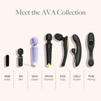 Ava Vibrator for Women – 4 Hour Battery Life | Water Resistant Body Safe Silicone | Clitoral Vibrators Sex Toy with 20 Patterns & 8 Speeds – Clit Stimulator Adult Sex Toys – Discreet Gift