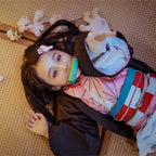 UQJE Kids Kamado Tanjir Cosplay Costumes Anime Tanjir Cosplay Outfit Halloween Kimono Set-M