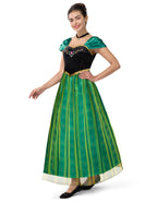 Spooktacular Creations Adult Princess Costume, Halloween Women Coronation Dress Costume Cosplay, Green Princess Dress-XXL