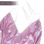 GUKULIVEL Womens Bunny Costume Girl Bodysuit Halloween Role Play Bunny Outfit with Ear Collar Bow Tie Cuffs Stockings