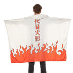 Seven Times Six Naruto Shippuden Will of Fire Hokage Cape Cloak Wearable Hooded Blanket 58" x 45"