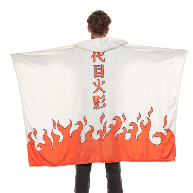 Seven Times Six Naruto Shippuden Will of Fire Hokage Cape Cloak Wearable Hooded Blanket 58" x 45" Hover Image
