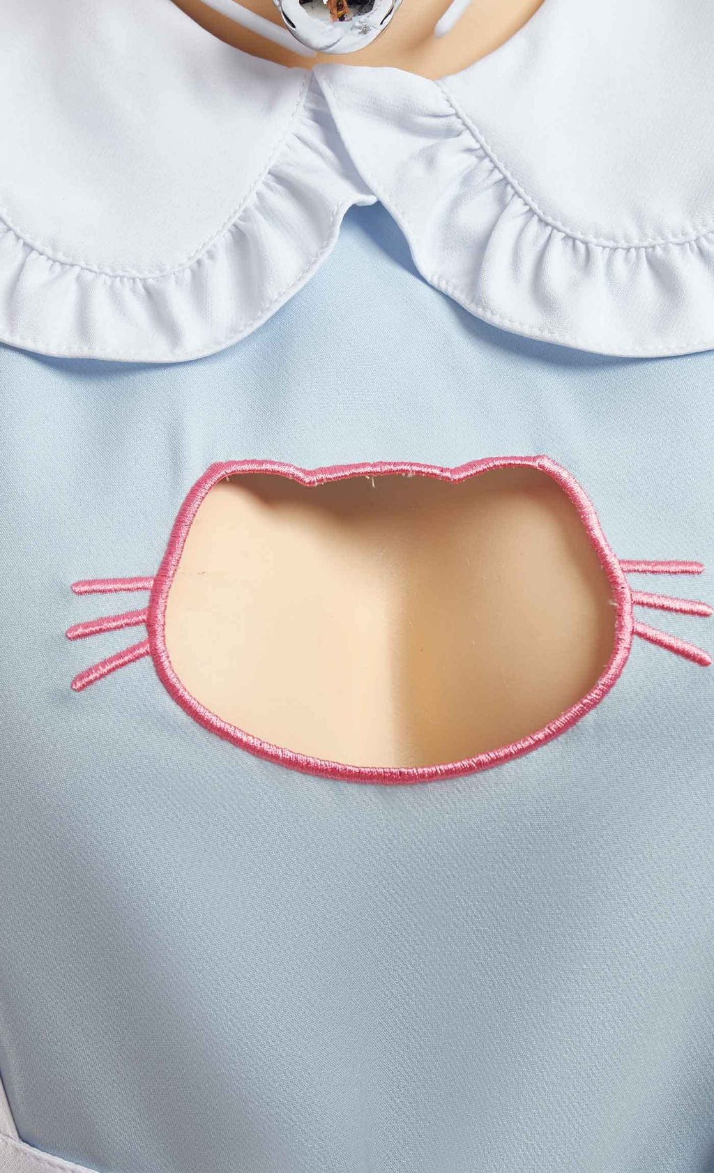 MEOWCOS Women's Maid Dress French Apron Kawaii Kitty Dress with Paw Embroidery Anime Cosplay Costume