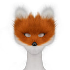 hbbhml Animal Fox Wolf Mask Halloween Party Cosplay Costumes Props Plush Cat Half Face Masks Carnival Christmas Masquerade