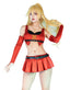 haikyuu Women Stocking Anime Cosplay Swimsuit Two Piece Bathing Suit with Belt Sleeves Red