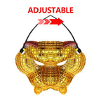 ishenkea 2 Pcs Elite Gold Plastic Teen Adult Halloween Costume Cosplay Mask