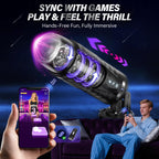EINSEO AI Sync Male Masturbator Sex Toys for Men - Adult Toy Male Sex Toys with 7 Thrusting & 7 Rotating Modes, Pocket Pussy Hands Free Sex Machine LCD Display with Visual Window & Mounting Base