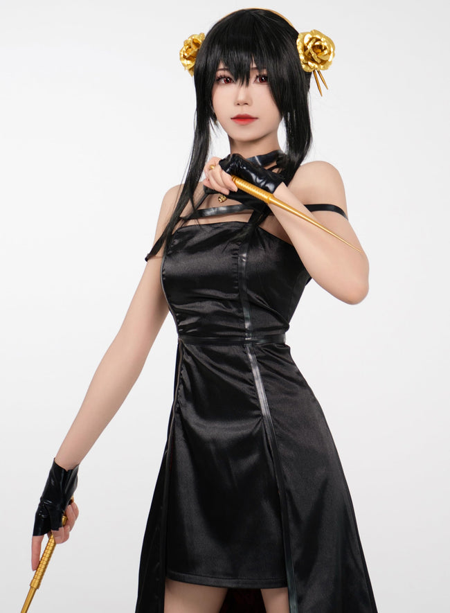 OSIAS Spy Family Yor Cosplay Outfit Yor Forger Yor Briar Thorn Princess Costume Dress(XL) Main Image