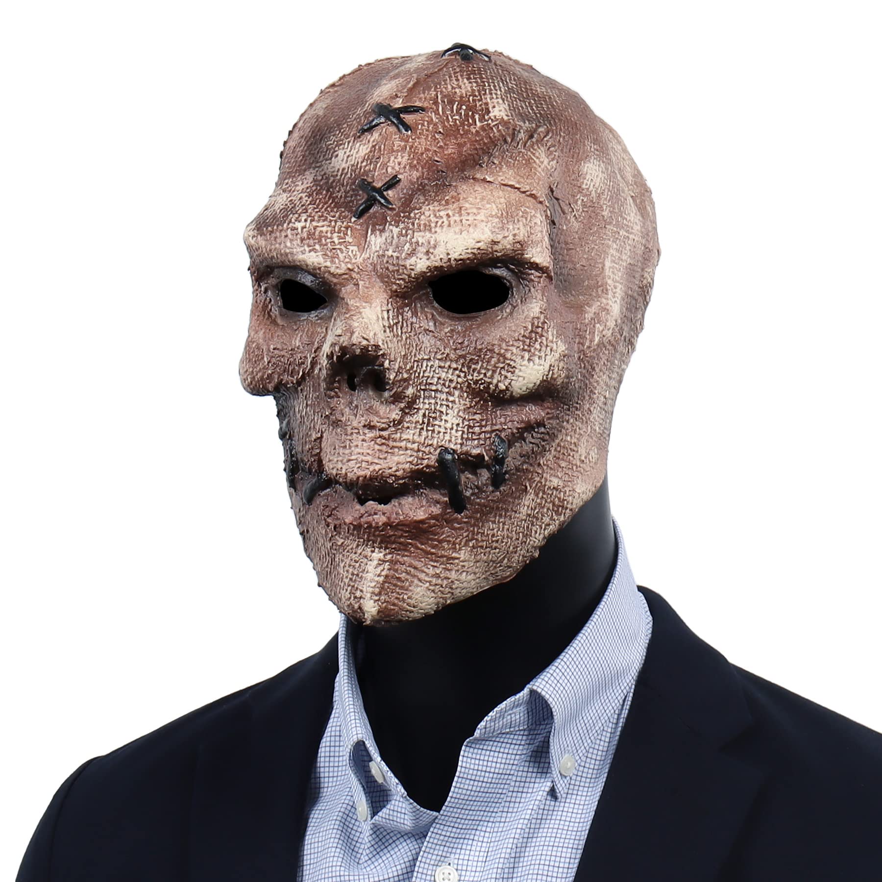 Vmonke Creepy Full Head Skull Mask Halloween Scary Latex Helmet for Cosplay Party Props