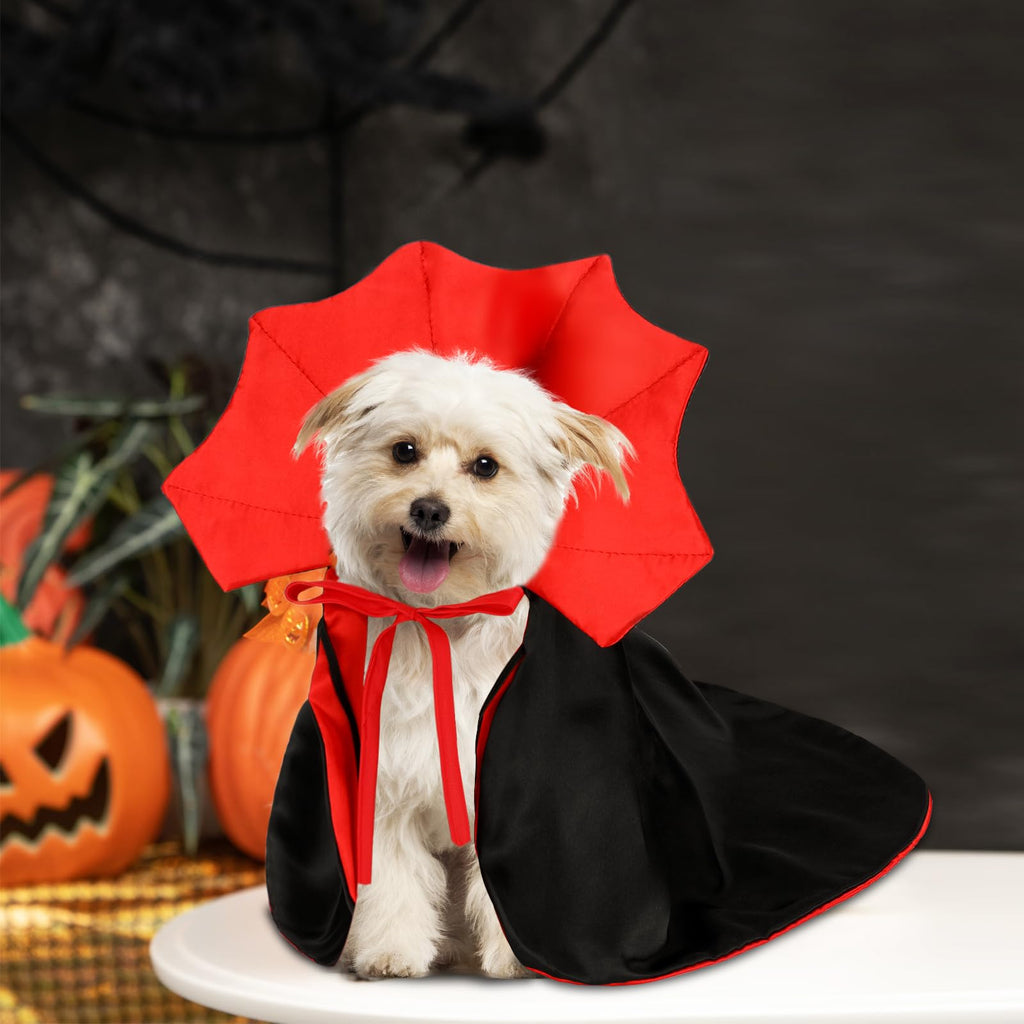 Rypet Cat Vampire Cloak Funny Dog Halloween Costumes Dog Mantle Apparel Pet Clothing Vampire Cape for Cat Puppy Small Dog