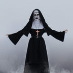 NSPSTT The Nun Costume for Women Nun Dress Halloween Cosplay for Men Nun Costume 5pcs Set