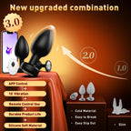 Anal Plug Vibrating Butt Plug, Adult Sex Toys 3PCS Silicone Anal Plugs, Anal Sex Toys with Remote Control 10 Vibrating Vibrator for Men, Anal Toys Adult Sex Toy & Games Prostate Massager