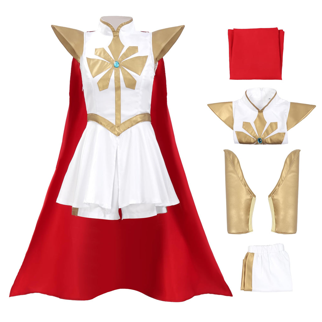 DAZCOS Womens Uniform Dress Cosplay Costume With Cloak (X-Large)