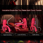 Vibrating Cock Ring Penis Sleeve with Rose Clitoral Stimulator, Penis Ring Vibrator Couples Adult Sex Toys for Men Women, Male Female Couple Sex Toy with G Spot Clitoris Vibrator