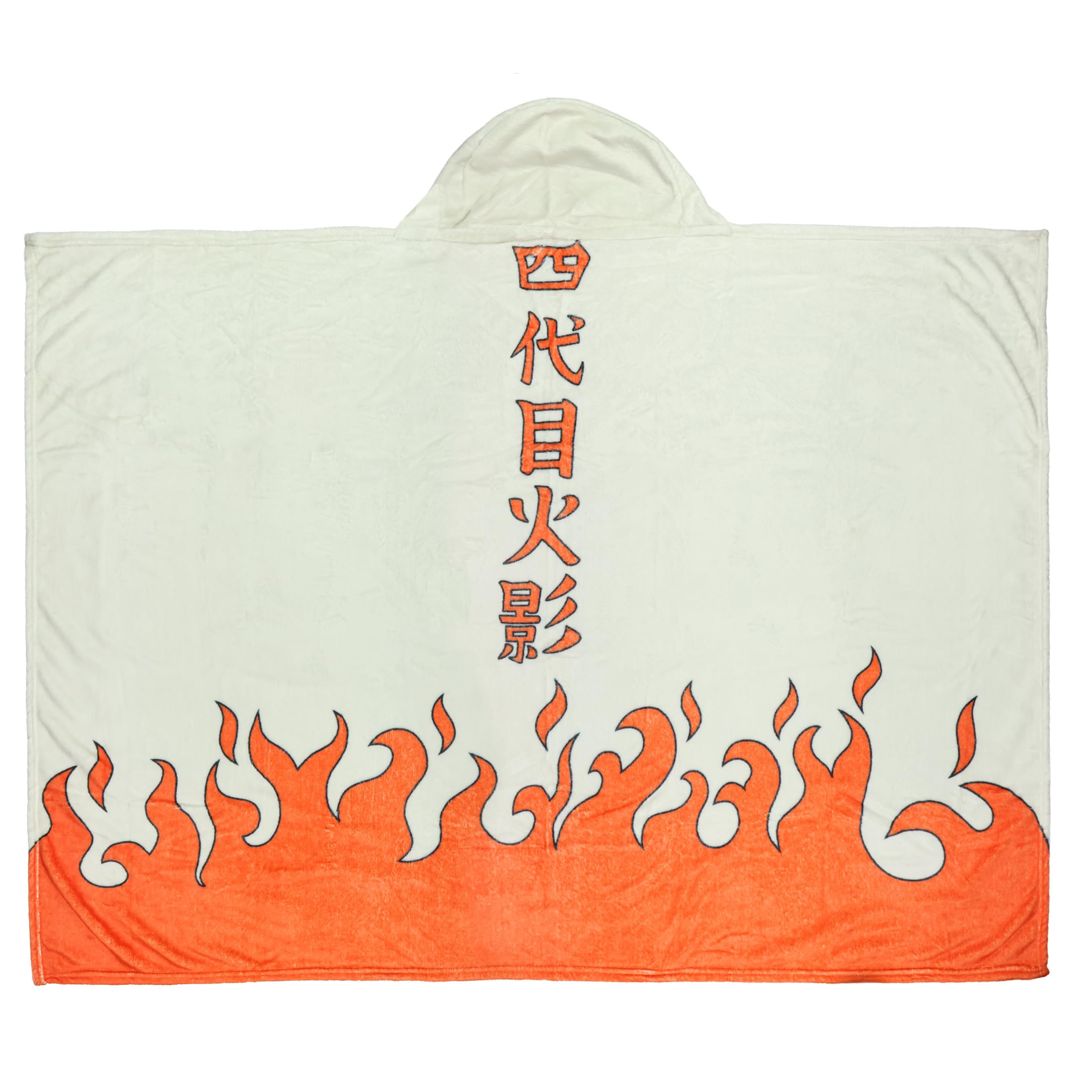 Seven Times Six Naruto Shippuden Will of Fire Hokage Cape Cloak Wearable Hooded Blanket 58" x 45"