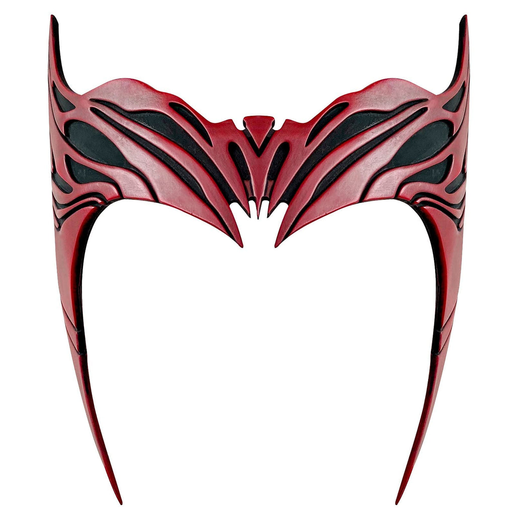 CAFELE Scarlet Witch Headpiece, 2021 TV Shows WandaVision Wanda Maximoff Red Resin Mask Crown Cosplay Halloween Costume Headwear for Adults