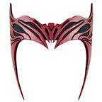 CAFELE Scarlet Witch Headpiece, 2021 TV Shows WandaVision Wanda Maximoff Red Resin Mask Crown Cosplay Halloween Costume Headwear for Adults