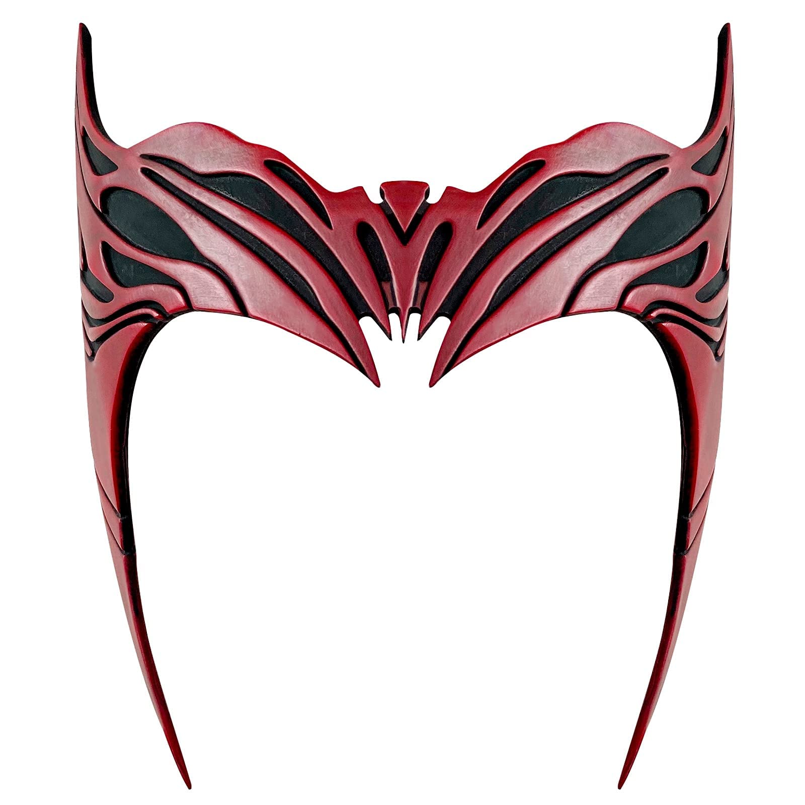 CAFELE Scarlet Witch Headpiece, 2021 TV Shows WandaVision Wanda Maximoff Red Resin Mask Crown Cosplay Halloween Costume Headwear for Adults