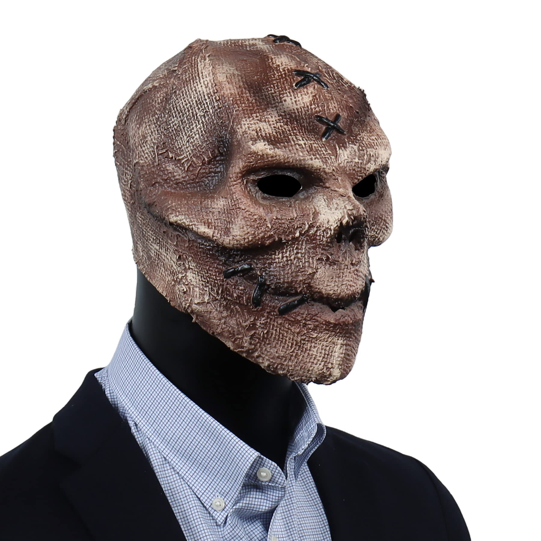 Vmonke Creepy Full Head Skull Mask Halloween Scary Latex Helmet for Cosplay Party Props