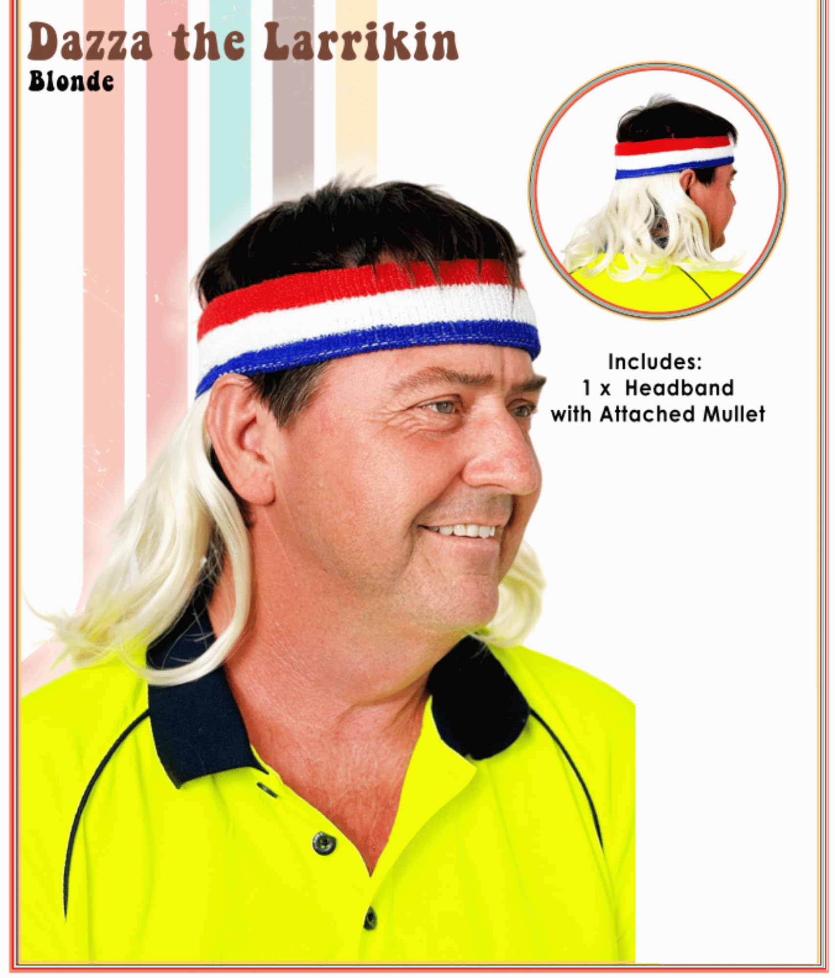 ALLAURA Compatible with Sonny Bono Wig – 60s 70s Men’s Short Brown Wig + Mustache for Hippie, Singer, TV Star, Cop, Detective Costumes – Liberty Duo, Limu & Doug, Uncle Rico, Retro Halloween Outfit