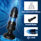 Thrusting Sex Toys Anal Plugs - Anal Toys Sex Toy Remote Control Vibrating Butt Plug G Spot Vibrator, Anal Beads with 5 Vibrating & Thrusting Prostate Massager, Anal Sex Toys for Male and Female