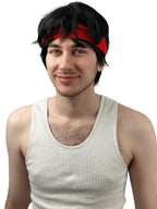 ALLAURA Compatible with Sonny Bono Wig – 60s 70s Men’s Short Brown Wig + Mustache for Hippie, Singer, TV Star, Cop, Detective Costumes – Liberty Duo, Limu & Doug, Uncle Rico, Retro Halloween Outfit