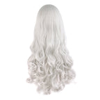 TSNOMORE White Pigtail Wig for Women Synthetic Long Curly Cosplay Wig Halloween Costume Party Cosplay Wig (Color-10)