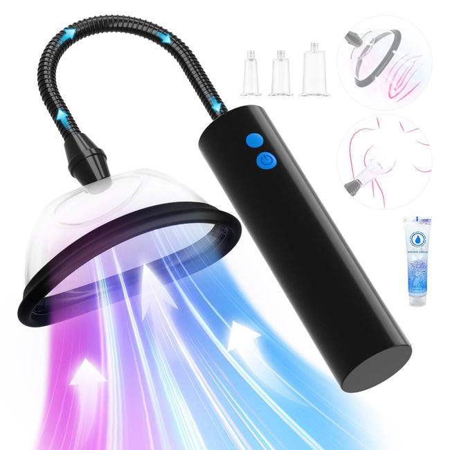 Adult Sex Toys Pussy Pump - Female Sex Toys Nipple Clit Sucker Automatic Vacuum Vagina Sex Pump, Nipple Pussy Sucking BDSM Toys Kit with 3 Powerful Suction Modes, Adult Toys & Games 5 Cups Included Hover Image