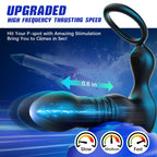 BEISAR Prostate Massager Anal Vibrator Thrusting Vibrating 7 Modes with Cock Ring Anal Plug Anal Sex Toys P Spot Massager Male Sex Toys for Men Enema Dildos Women Couples Remote Control Anal Beads