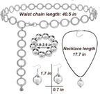 70s Disco Outfit Women, 7 PCS 70's Disco Dress Costume Hippie Clothes Accessories Jewelry Halloween